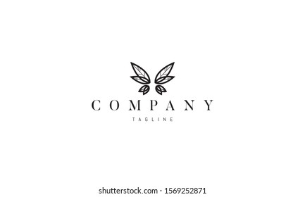 Abstract image of a butterfly. Vector logo.