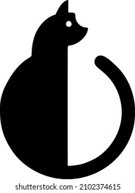 Abstract image of a cat in the form of a logo