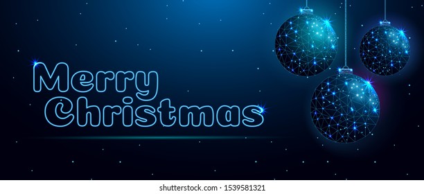 Abstract image of a christmas ball. Christmassy vector wireframe concept.
