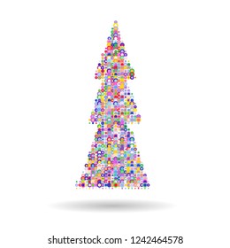 Abstract image of a Christmas tree