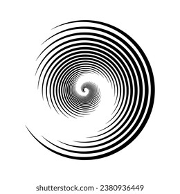 Abstract image of a circle twisted inwards
