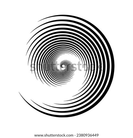 Abstract image of a circle twisted inwards