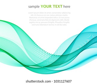 Abstract image of a colored wave on a light background