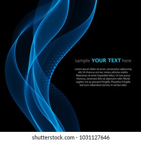 Abstract image of a colored wave on a black background