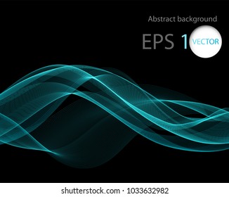 Abstract image of a colored wave on a black background