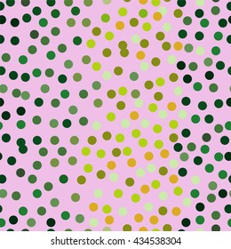 Abstract image with colorful dot, perfect picture for fabric, wrap and interior design, illustration on the pink background, seamless unusual pattern, abstract interior design, vector illustration