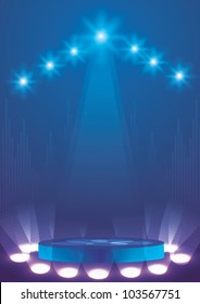 Futuristic Empty Stage Modern Future Background Stock Vector (Royalty ...