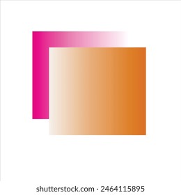 an abstract image consisting of two orange and pink boxes wrapped with a blend of white that can mean a two different states and is perfectly suited for the logo and the background of the screen