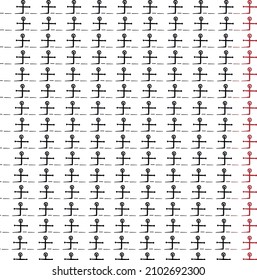 The abstract image consists of many thin crosses with bulges at the tips.