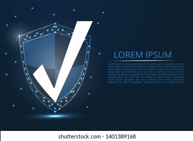 Abstract image of cyber security concept. Illustrates the idea of cybersecurity or confidentiality of information in the form of lines and shapes, pieces of glass. Antivirus logo. 