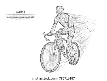 Abstract image of a cyclist