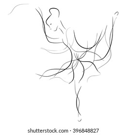 The abstract image of a dancer in motion. Abstract dancing ballerina for the original design