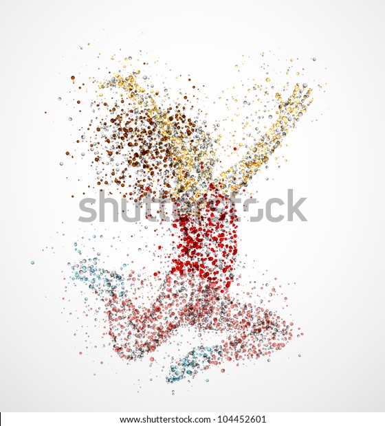 Abstract Image Dancing Girl Circles Eps Stock Vector (Royalty Free