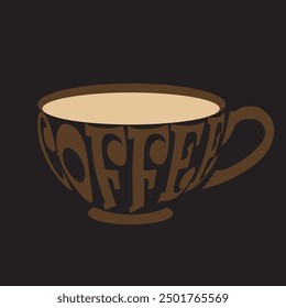 abstract image design of a cup of coffee