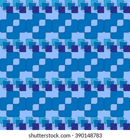 Abstract image of different shades of blue squares. solution for wallpaper, backgrounds, presentations. vector