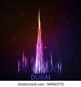 Abstract image of Dubai. The concept vector illustration eps10