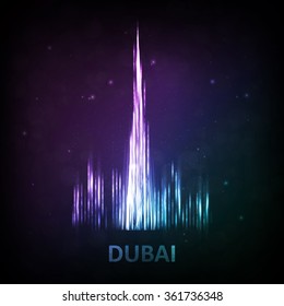 Abstract image of Dubai. The concept vector illustration eps10