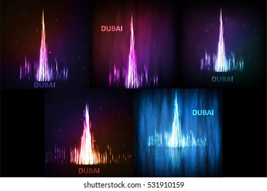 Abstract image of Dubai. The concept vector illustration eps10