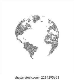 Una imagen abstracta de la tierra. Un icono para una presentación sobre la protección del medio ambiente