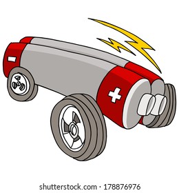 Ein abstraktes Bild eines Elektroautos.
