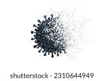 Abstract image of end to corona virus emergency