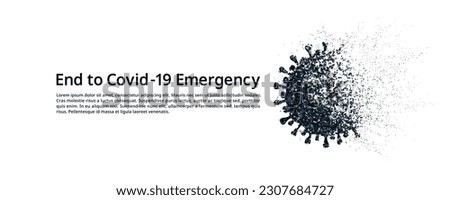 Abstract image of end to corona virus emergency