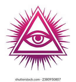 Abstract image of an eye in a triangle