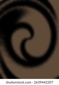An abstract image features a dark brown, spiral-like pattern with a grainy texture on a solid brown background, creating a subtle, swirling visual effect.