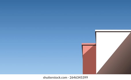An abstract image featuring geometric shapes, positioned at the bottom left against a teal-to-light gradient background.