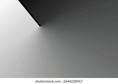 An abstract image featuring a horizontal line that sharply divides the frame. Above the line, a gradient transitions in intensity from one side to the other.