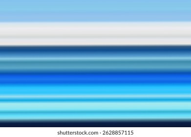 An abstract image featuring horizontal stripes in varying shades of blue, white, and gray. .It offers a sense ice rock in the middle of an ocean
