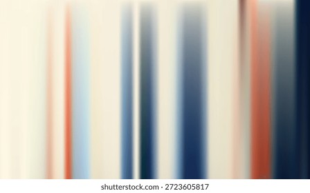 Uma imagem abstrata com linhas verticais desfocadas suaves em tons de azul, vermelho e creme, formando um gradiente dinâmico perfeito para fundos digitais contemporâneos e projetos artísticos