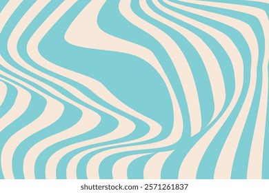 An abstract image featuring wavy, flowing shapes in blue and cream tones, evoking a sense of movement and calmness. This illustration is ideal for backgrounds, modern art, and creative projects.