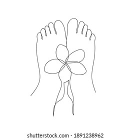 Abstract image of feet isolated on white.