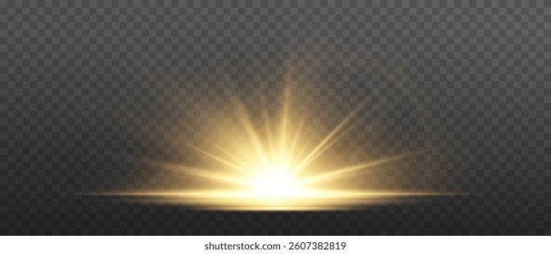 Abstract image of flare light and white stars. Glowing light bursts with sparkles. Glow light effect overlay, glitter, lens flare, explosion, sun flash, line, spark and star. Vector illustration