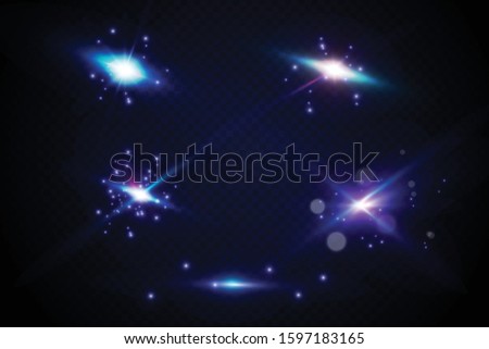  Abstract image of a flash of lighting.Lights on a black bacground
