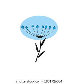Imagen abstracta de una flor. Ilustración vectorial.