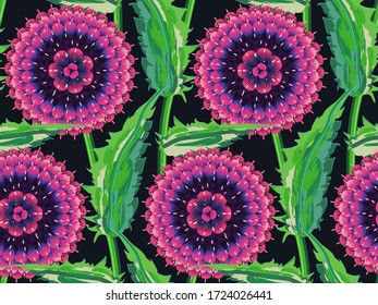 Abstract image flowers. Seamless vector, easy to change color. This pattern is suitable for fabrics, t-shirts, gift wrapping, postcards and other printing surfaces.