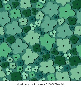 Abstract image flowers. Seamless vector, easy to change color. This pattern is suitable for fabrics, t-shirts, gift wrapping, postcards and other printing surfaces.
