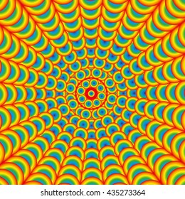 Abstract image in the form of a combination of colored circles and ovals. Color vector illustration.