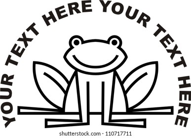 abstract image of a frog, vector illustration