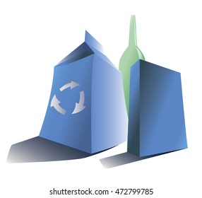 Abstract image of the garbage for recycling