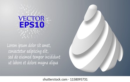 Abstract image of a geometric cut shape. Vector illustration