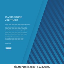 Abstract image with a geometric pattern of stripes. Shades of blue. Empty space for text.