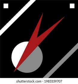 
Abstract image. geometric shapes on black background