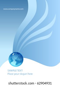 An abstract image of a globe and a map of the world.