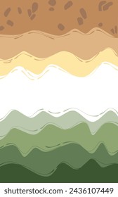 imagen abstracta de ondas verdes y de chocolate como una bebida