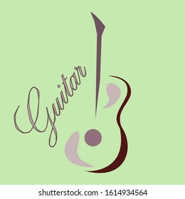 abstract image of guitar with text