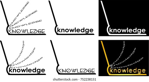 abstract image of a half open book / knowledge / logo
