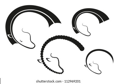  Abstract image of a horse.Vector. EPS-10 (non transparent elements, non gradient)